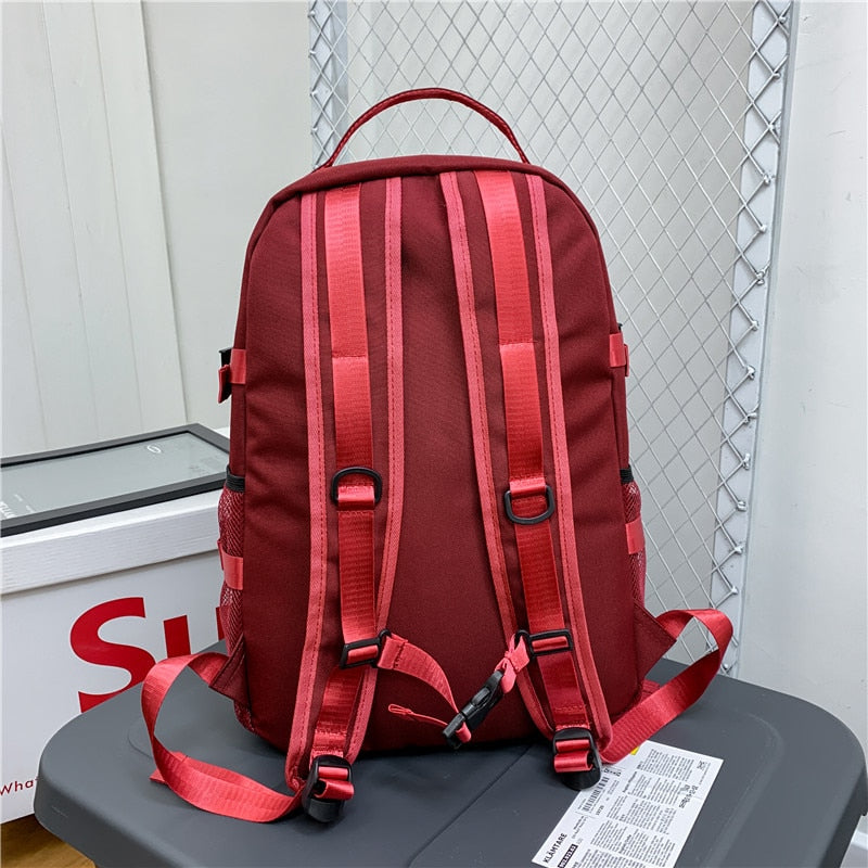 Large Capacity Waterproof Oxford Backpack Fashion Multipocket Mesh Travel Bag College Couples Schoolbag Women Backpacks