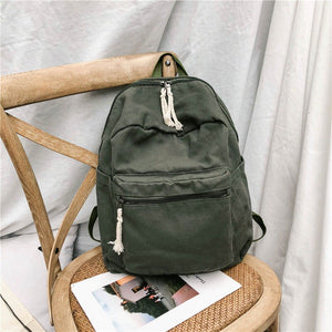 Large capacity washing Canvas Backpack Schoolbag For Teenage Girl Travel School Backpacks Fashion Women Backpack Mochila