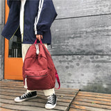 Large capacity washing Canvas Backpack Schoolbag For Teenage Girl Travel School Backpacks Fashion Women Backpack Mochila