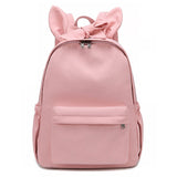 Lovely Rabbit Ear Waterproof Nylon Backpack Bow Women Backpack Female Korean style Schoolbag Travel Mochilas