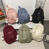 New Cross Rope Waterproof Nylon Women Backpack Female Mesh Travel Bag Teenage Girls Big Laptop Backpack Student Schoolbag