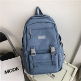 New Large Capacity Multiple Pockets Waterproof Nylon Backpack Men and Women Insert Buckle Travel Bag Unisex Schoolbag