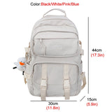 New Large Capacity Waterproof Nylon Women Backpack Men Multiple Pockets Laptop Backpack Schoolbag for College Couples