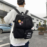 New Multifunctional Waterproof Nylon Backpack Both Men and Women Multi-pocket Travel Bag Schoolbag for College Students