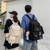 New Waterproof Nylon Backpack Men and Women Large Capacity Multi-pocket Travel Bag College Couples Schoolbag Book Mochila