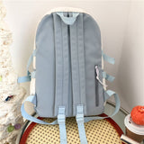 New Waterproof Nylon Women Backpack Female Multi-pocket Net Travel Bag Korean Insert Buckle Girl's Schoolbag Book Bags