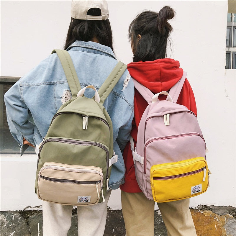 New Waterproof nylon Backpack Female Panelled Travel Back pack Girls'schoolbags for teenagers Multilayer Book bag Mochila