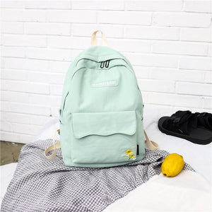 Sunflower embroidery Women Backpack Lovely girl School Backpacks  For Teenagers Female Nylon waterproof Bookbag Mochilas