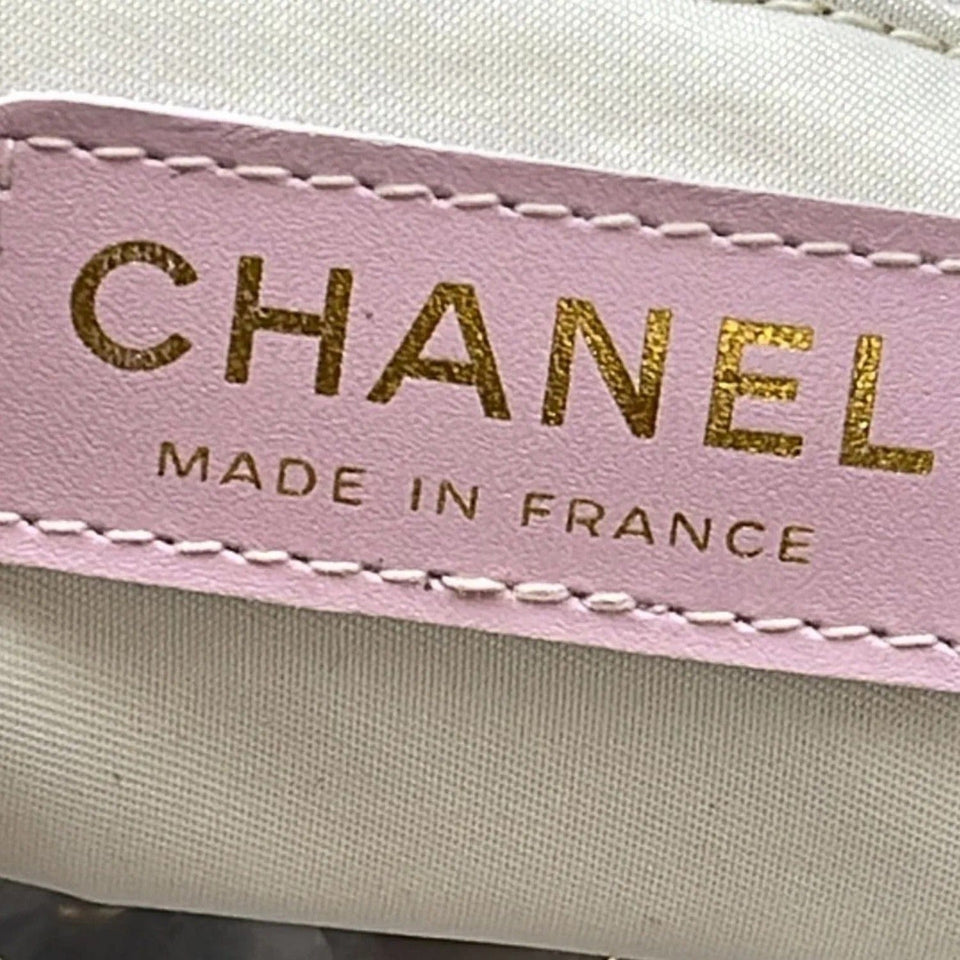 CHANEL CC Logo Travel Line Large Nylon Tote Bag Light Pink