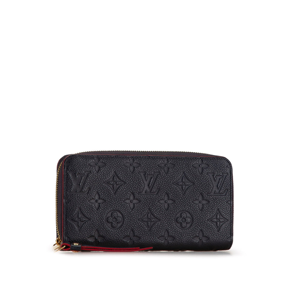 Blue Louis Vuitton Monogram Empreinte Zippy Long Wallet