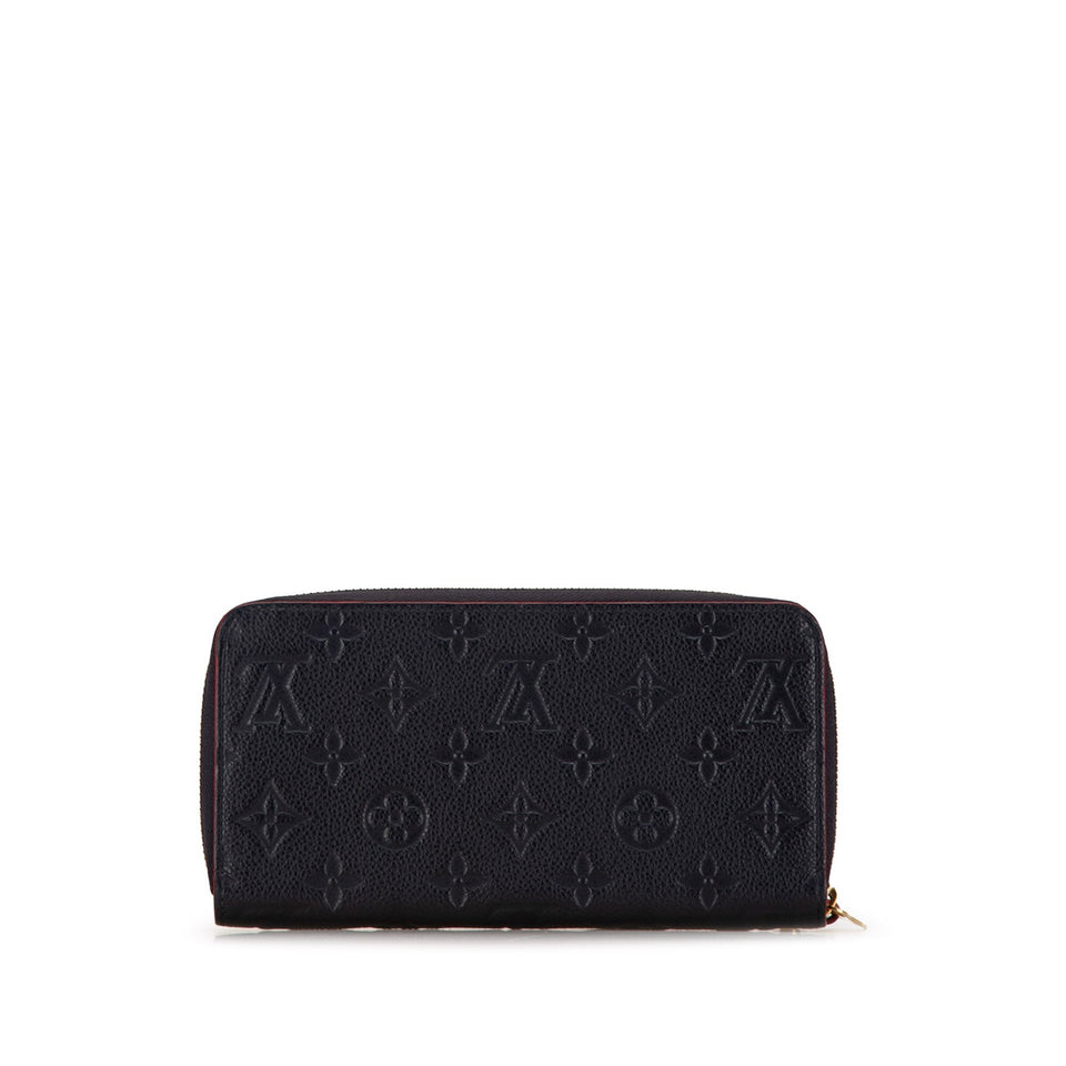 Blue Louis Vuitton Monogram Empreinte Zippy Long Wallet