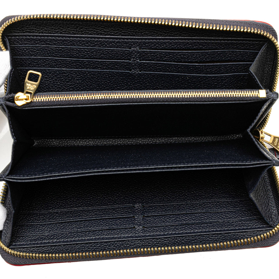 Blue Louis Vuitton Monogram Empreinte Zippy Long Wallet