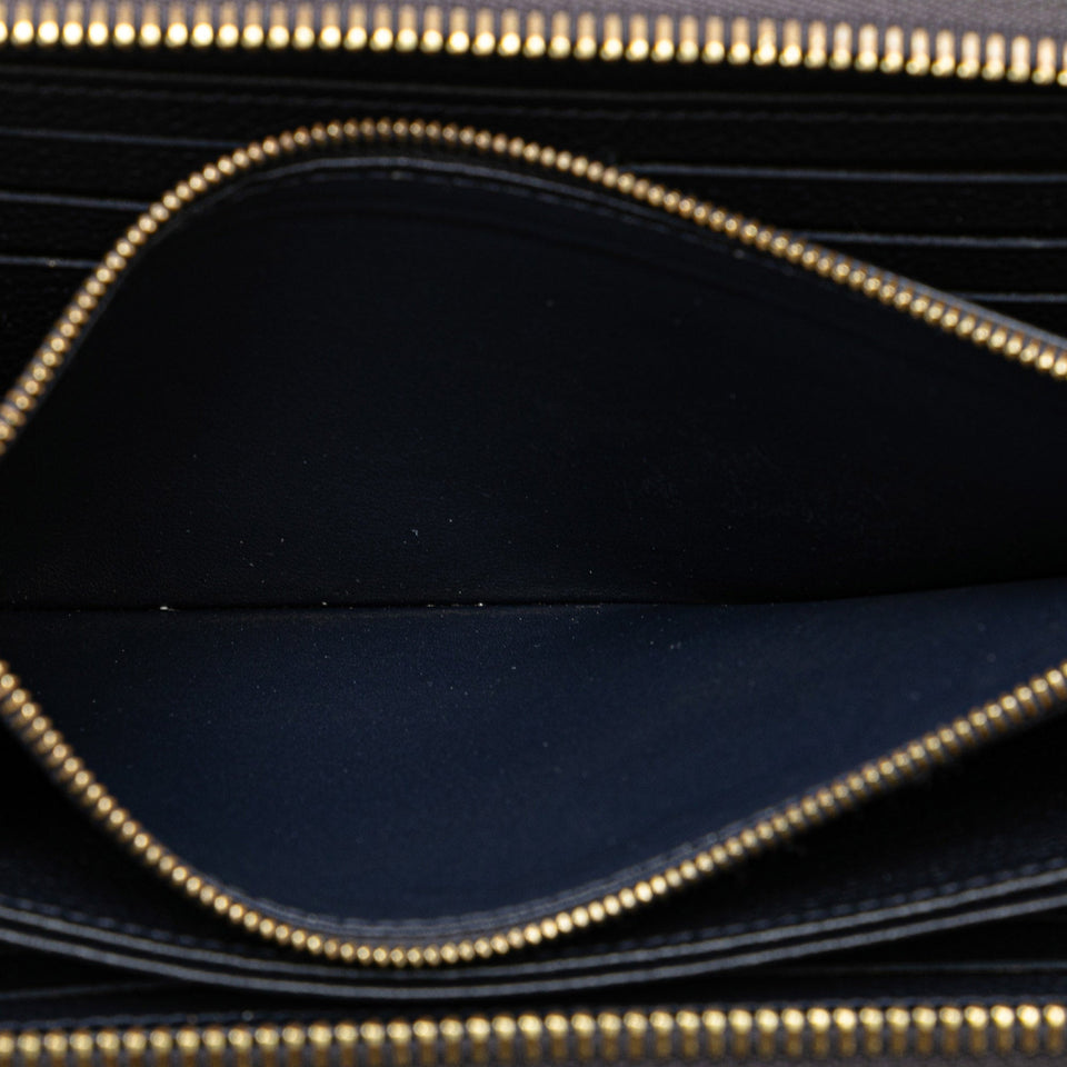 Blue Louis Vuitton Monogram Empreinte Zippy Long Wallet