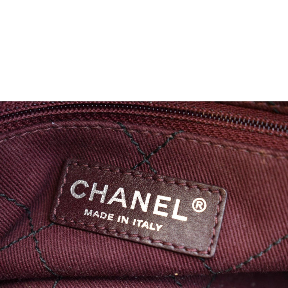 CHANEL Deauville Small Shopping Leather Tote Bag Black