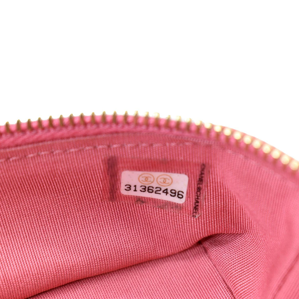 CHANEL Vanity Case Small Leather Crossbody Bag Pink