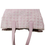 CHANEL CC Logo Travel Line Large Nylon Tote Bag Light Pink