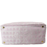CHANEL CC Logo Travel Line Large Nylon Tote Bag Light Pink