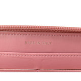 CHANEL Small Boy Lambskin Zip Around Long Wallet Pink