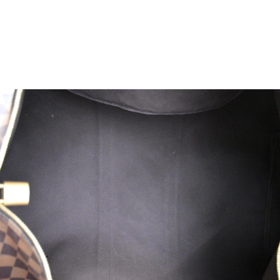 LOUIS VUITTON Keepall Bandouliere 55 Damier Ebene Travel Bag Brown