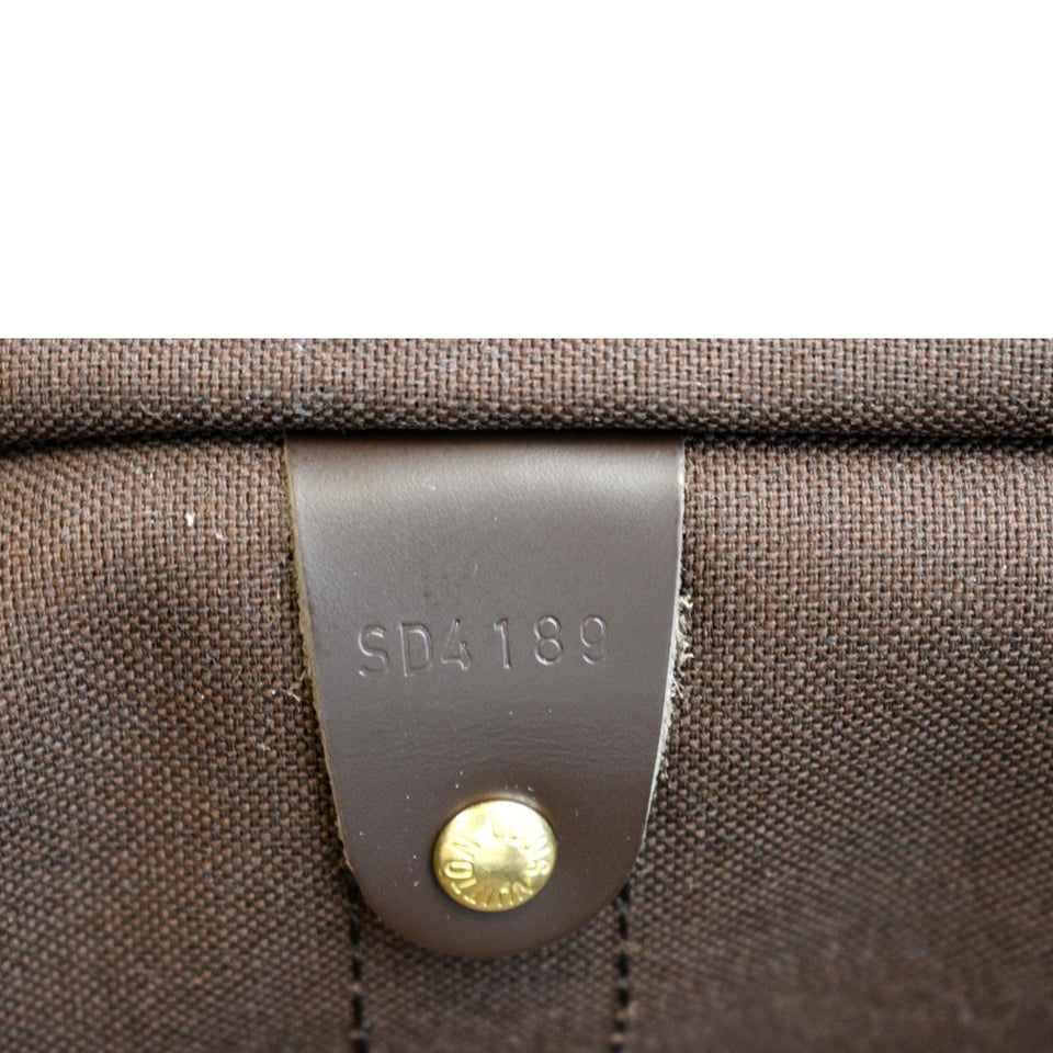 LOUIS VUITTON Keepall Bandouliere 55 Damier Ebene Travel Bag Brown