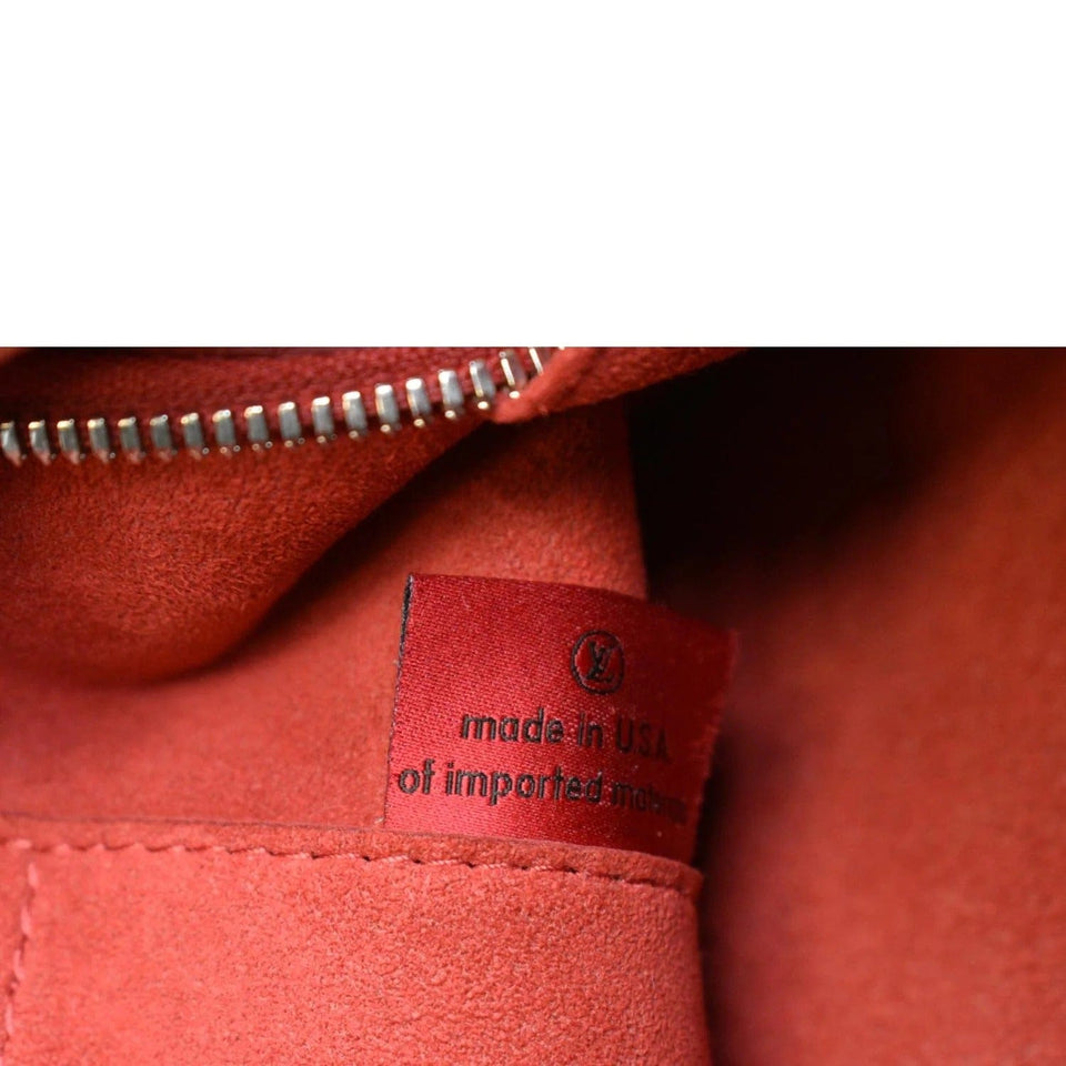 LOUIS VUITTON Alma BB Epi Leather Satchel Crossbody Bag Red