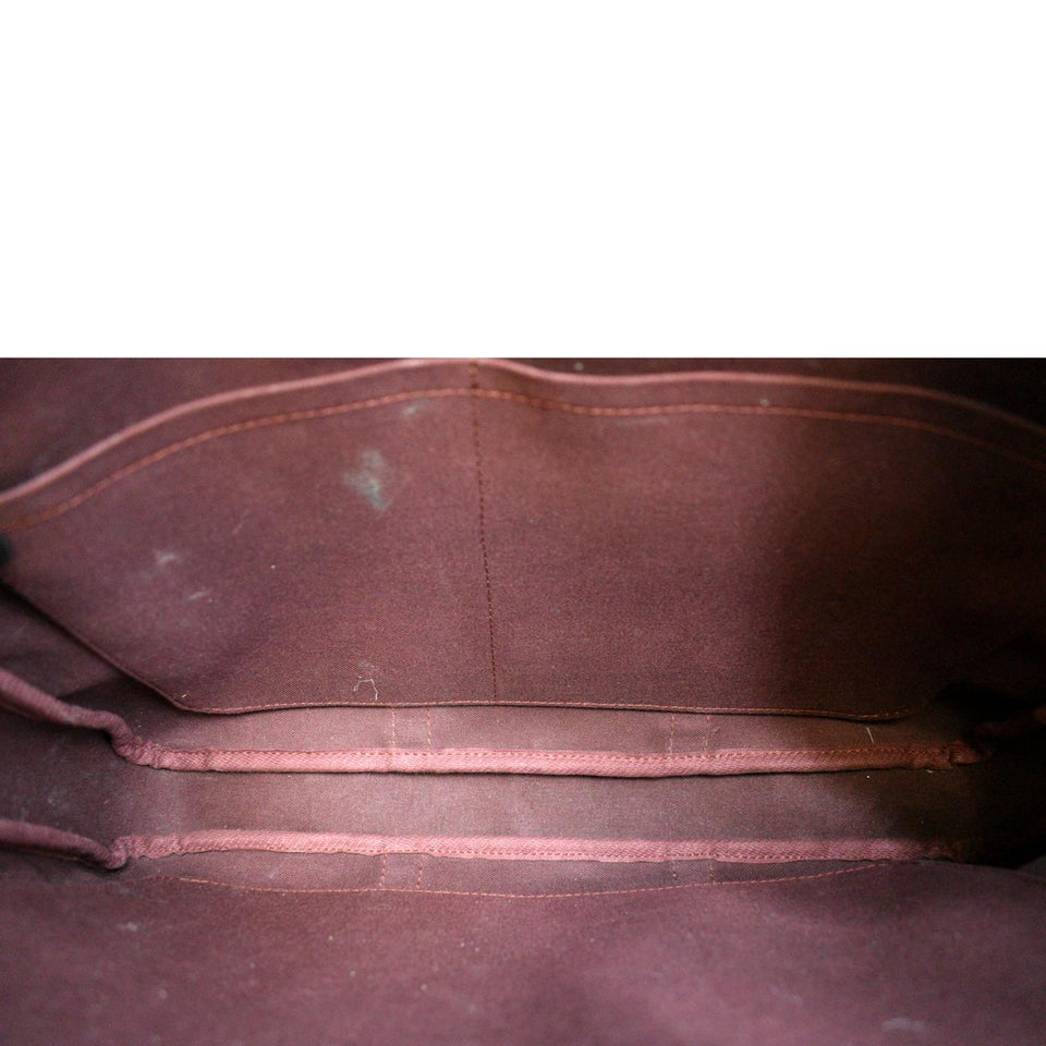 LOUIS VUITTON Porte Documents Voyage Monogram Canvas Briefcase Bag Brown