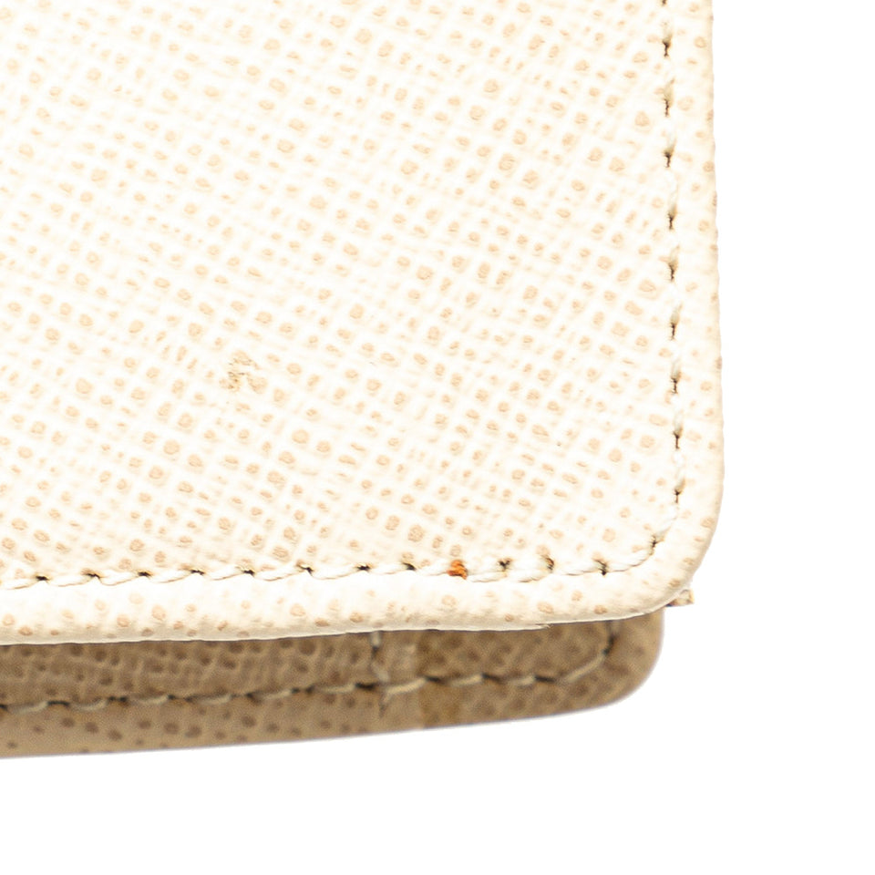 White Louis Vuitton Damier Azur French Purse Wallet