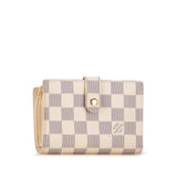 White Louis Vuitton Damier Azur French Purse Wallet