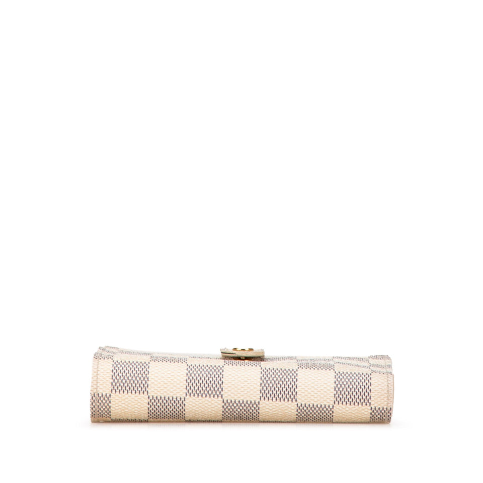 White Louis Vuitton Damier Azur French Purse Wallet
