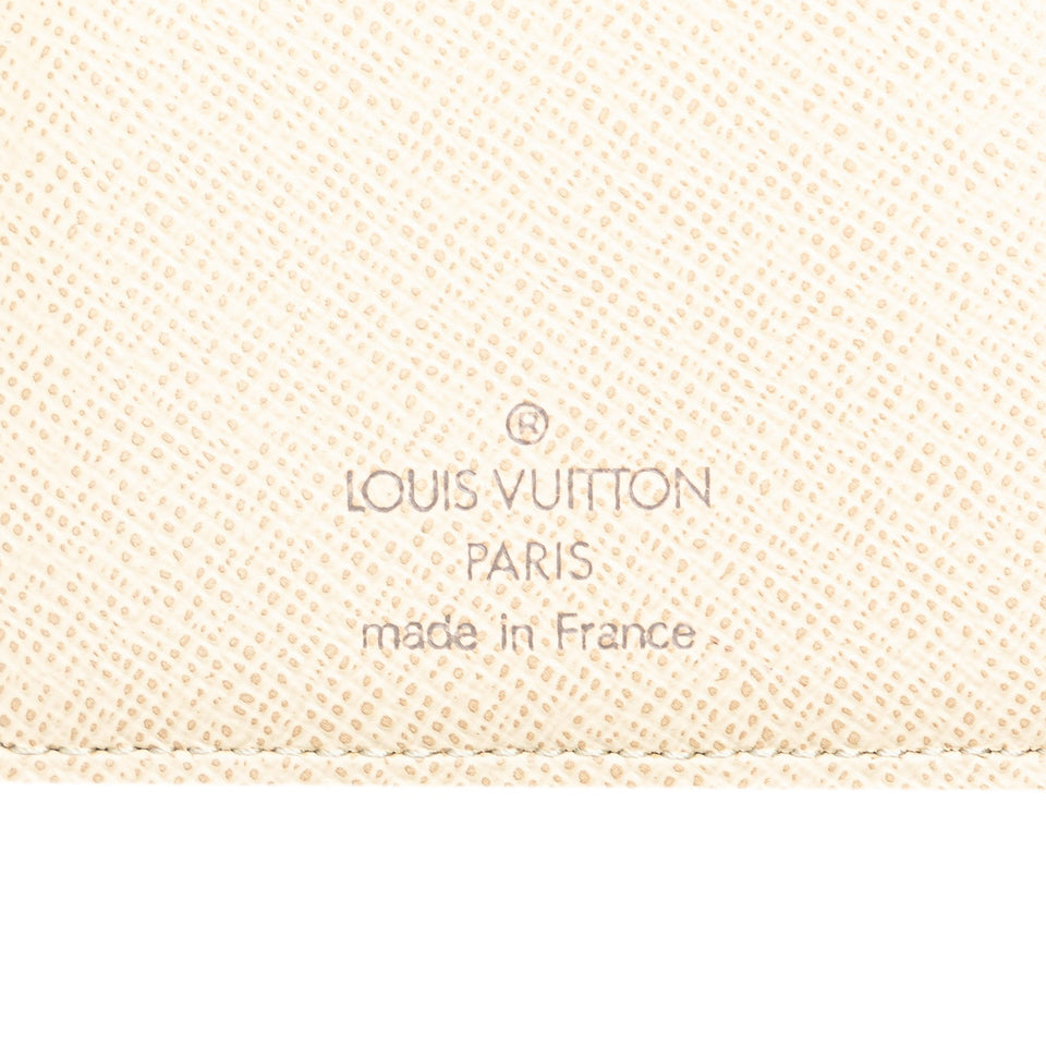 White Louis Vuitton Damier Azur French Purse Wallet