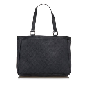 Gucci Abbey D-Ring Tote Bag Black GG Canvas