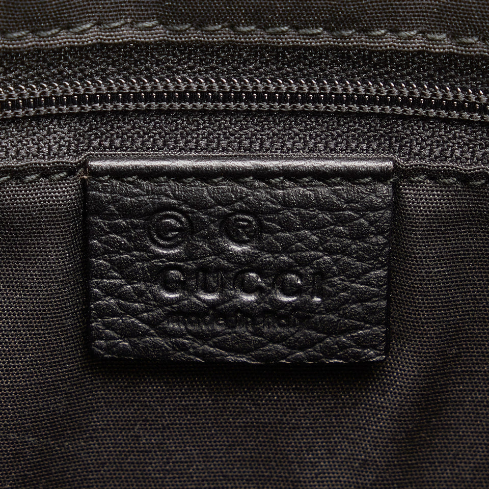 Gucci Abbey D-Ring Tote Bag Black GG Canvas