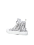 DIOR MEN'S B23 OBLIQUE CANVAS HIGH TOP SNEAKERS