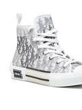 DIOR MEN'S B23 OBLIQUE CANVAS HIGH TOP SNEAKERS
