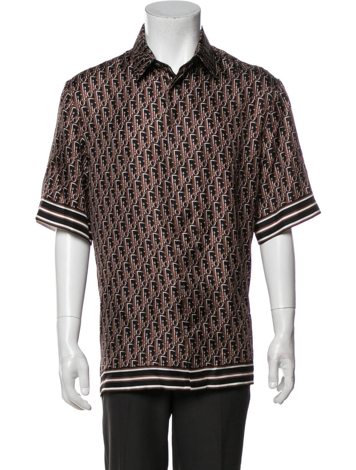 DIOR MEN'S OBLIQUE SHORT SLEEVE SHIRT