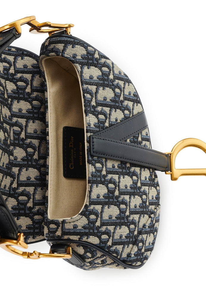 DIOR OBLIQUE JACQUARD MINI SADDLE BAG