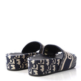DIOR OBLIQUE D-WAY PLATFORM SANDALS DEEP BLUE