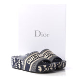 DIOR OBLIQUE D-WAY PLATFORM SANDALS DEEP BLUE