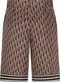 DIOR OBLIQUE MONOGRAM SILK MEN'S SHORTS