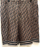 DIOR OBLIQUE MONOGRAM SILK MEN'S SHORTS