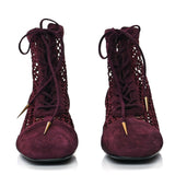 DIOR SUEDE CALFSKIN FISHNET NAUGHTILY D ANKLE BOOTS