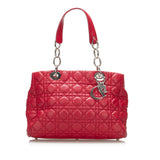 Dior Lady Dior Soft Shopper Small Red Cannage Quilted Leather