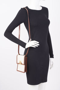 Burberry Robin Crossbody Cream / Brown Canvas / Leather