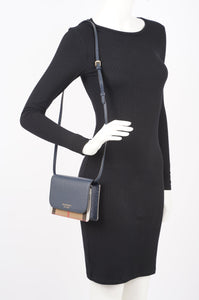 Burberry Womens Logo Crossbody Blue / Check