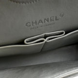 CHANEL Medium Double Flap Calfskin Leather Shoulder Bag White