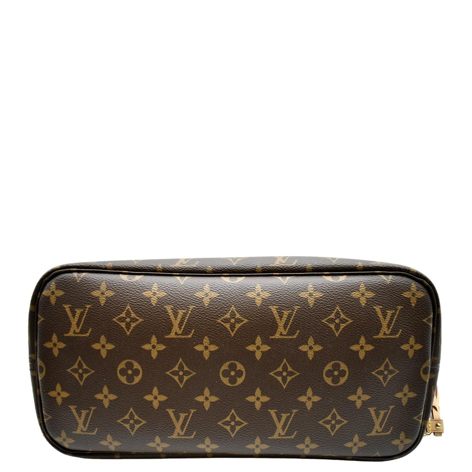 LOUIS VUITTON Neverfull MM Monogram Canvas Tote Bag Brown