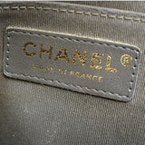CHANEL Statement Medium Flap Quilted Chevron Crossbody Bag Khaki