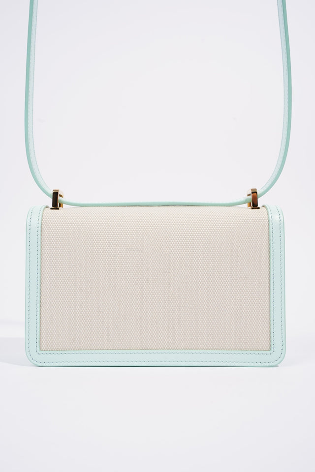 Burberry TB Crossbody Bag Cotton / Canvas White / Blue Mini