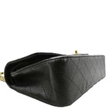 CHANEL Classic Double Flap Caviar Leather Shoulder Bag Black
