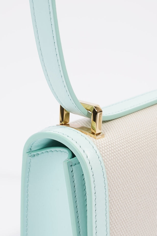 Burberry TB Crossbody Bag Cotton / Canvas White / Blue Mini